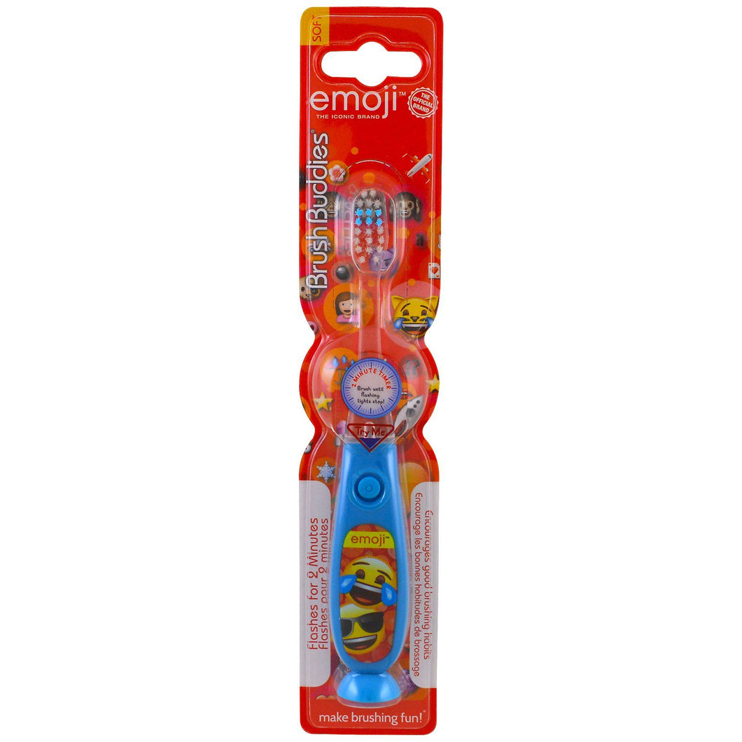 Brush Buddies, Emoji Toothbrush, With Timer, Soft, 1 Toothbrush