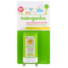 Load image into Gallery viewer, BabyGanics, Pure Mineral Sunscreen Stick, SPF 50+, 0.47 oz (13 g)