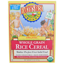 Load image into Gallery viewer, Earth&#39;s Best, Organic, Whole Grain Rice Cereal, 8 oz (227 g) by Earth&#39;s Best