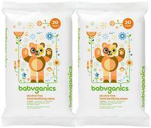 Load image into Gallery viewer, BabyGanics, Hand Sanitizing Wipes, Alcohol Free, Mandarin, 20 Wipes