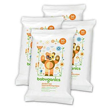 Load image into Gallery viewer, BabyGanics, Hand Sanitizing Wipes, Alcohol Free, Mandarin, 20 Wipes