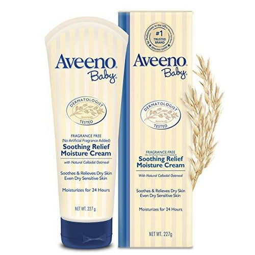 Aveeno Baby, Soothing Relief Moisturizing Cream, Fragrance-Free, 8 oz (226 g)