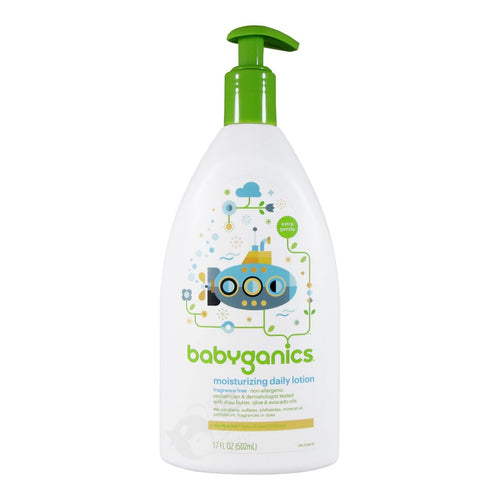 BabyGanics, Extra Gentle, Moisturizing Daily Lotion, Fragrance Free, 17 fl oz (502 ml)