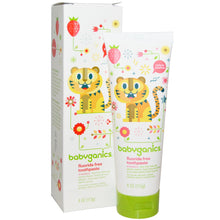 Load image into Gallery viewer, BabyGanics, Fluoride Free Toothpaste, Strawberry, 4 oz (113 g)