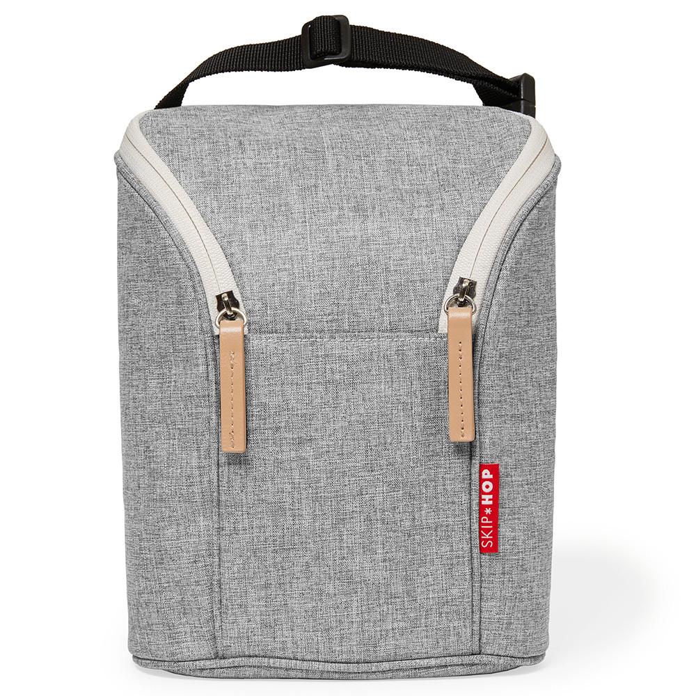 Skip*Hop - Grab & Go Double Bottle Bag- Grey Melange