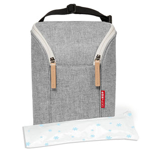 Skip*Hop - Grab & Go Double Bottle Bag- Grey Melange