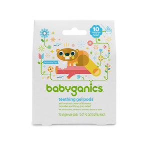 BabyGanics, Teething Gel Pods, 10 Single-Use Pods, 0.01 fl oz (0.3 ml) Each