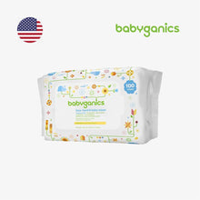 Load image into Gallery viewer, BabyGanics, Face, Hand &amp; Baby Wipes, Fragrance Free, 100 Wipes