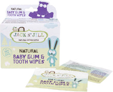 Load image into Gallery viewer, Jack n' Jill, Natural Baby Gum &amp; Tooth Wipes, 25 Individually Wrapped Wipes