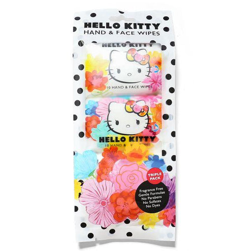 Hello Kitty Hand & Face Wipes 10's, 3 pack