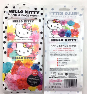 Hello Kitty Hand & Face Wipes 10's, 3 pack