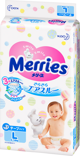 Merries - Large Sized Diapers, 54+4Pcs